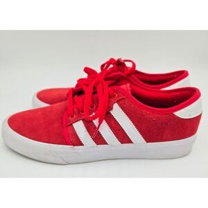 Adidas Red Suede Low Top Skater Sneakers Shoes Men's Size‎ 9 Seeley XT FX8631